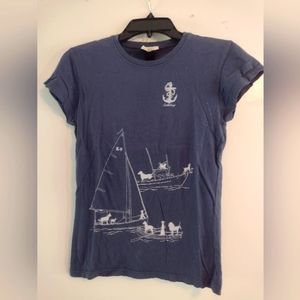 Barkology Woman's T- Dogs on Boats!